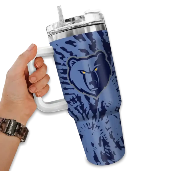 custom memphis grizzlies burst swirl blue curved tumbler fashion forward 1.webp