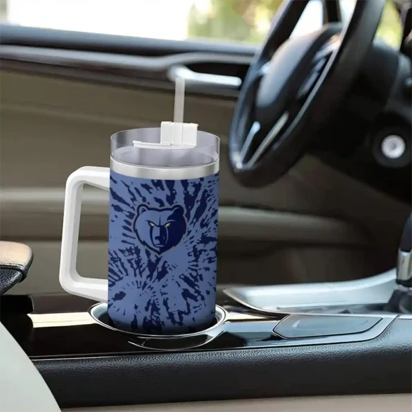 custom memphis grizzlies burst swirl blue curved tumbler trendy 1.webp