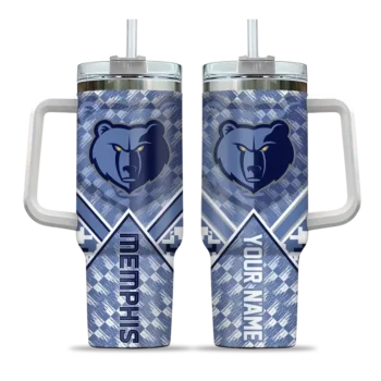 custom memphis grizzlies chevron angle blue curved tumbler best selling 1.webp