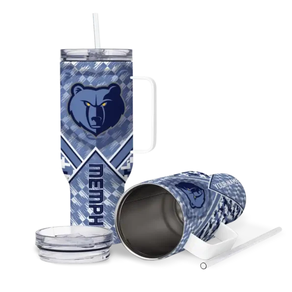 custom memphis grizzlies chevron angle blue curved tumbler high quality 1.webp