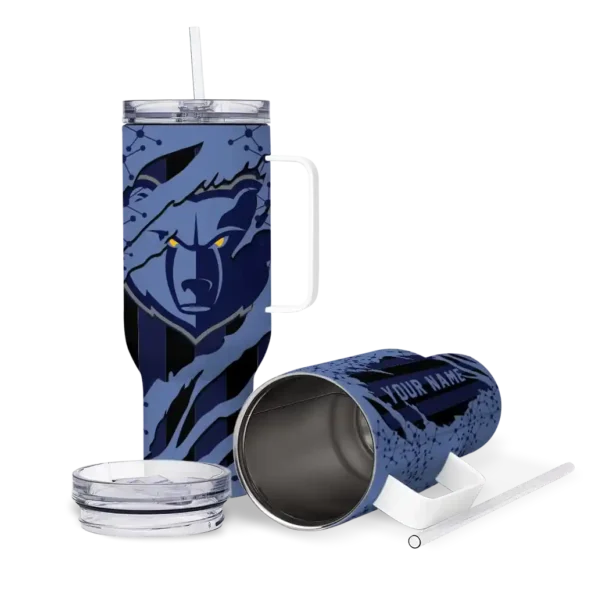 custom memphis grizzlies claw cut blue black curved tumbler high quality 1.webp