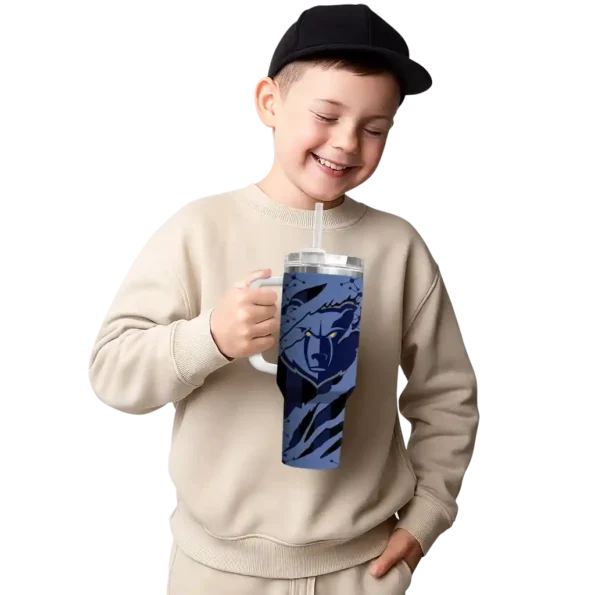 custom memphis grizzlies claw cut blue black curved tumbler latest model 1.webp