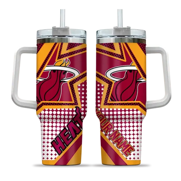 custom miami heat arrow burst red curved tumbler best selling 1.webp