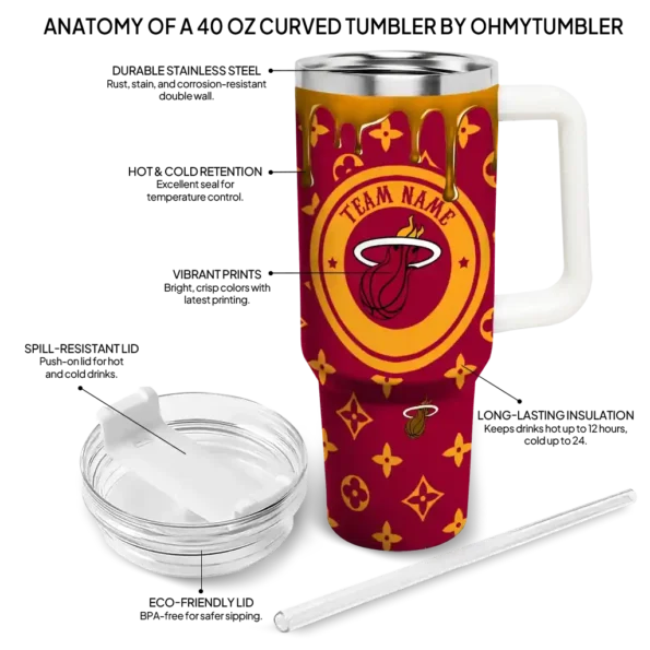 custom miami heat bullseye drips red curved tumbler new arrival 1.webp