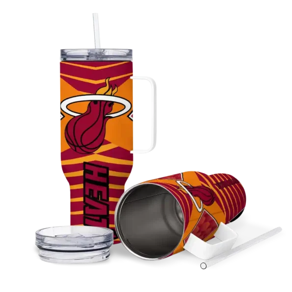 custom miami heat chevron layers red curved tumbler high quality 1.webp