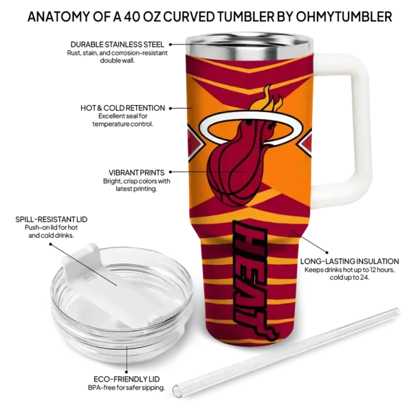 custom miami heat chevron layers red curved tumbler new arrival 1.webp