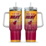 custom miami heat gradient dots red curved tumbler best selling 1.webp