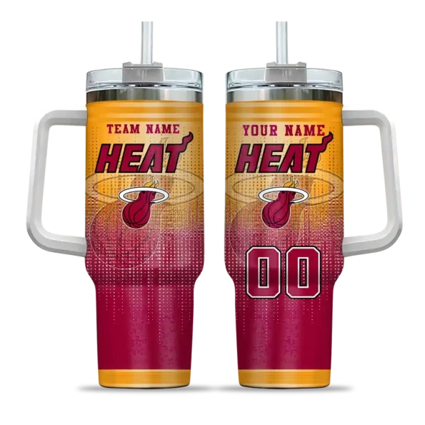 custom miami heat gradient dots red curved tumbler best selling 1.webp