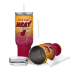 custom miami heat gradient dots red curved tumbler best selling 1.webp