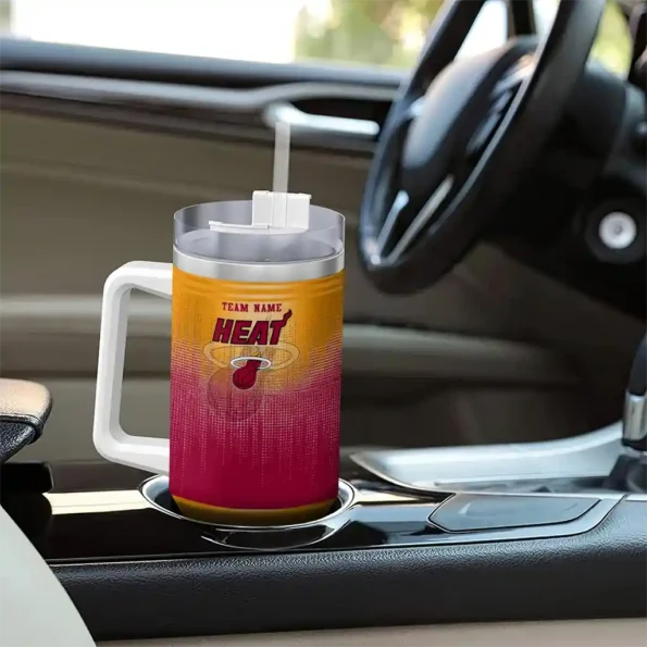 custom miami heat gradient dots red curved tumbler trendy 1.webp