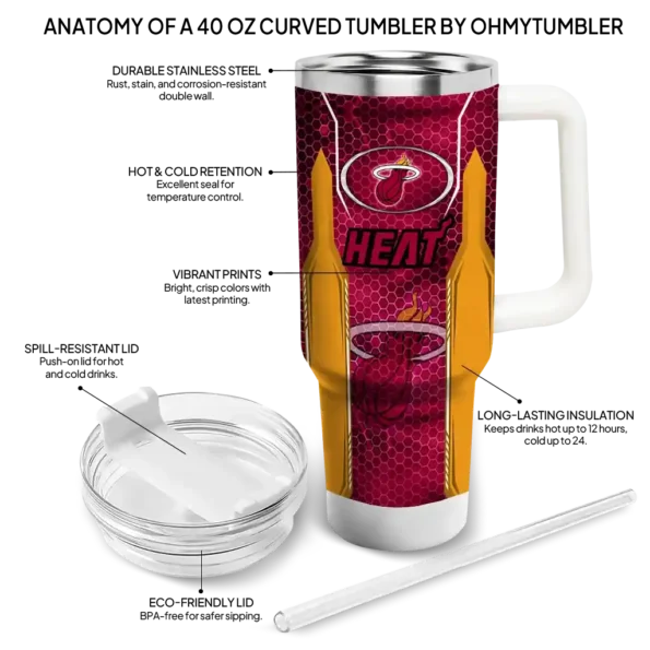 custom miami heat hexagon armor red curved tumbler new arrival 1.webp