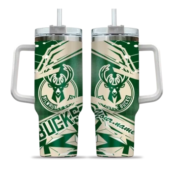 custom milwaukee bucks abstract paths green curved tumbler best selling 1.webp