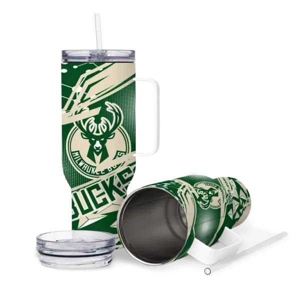 custom milwaukee bucks abstract paths green curved tumbler high quality 1.webp