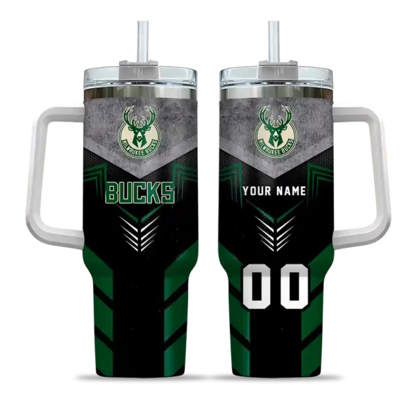 custom milwaukee bucks arrow armor green black curved tumbler best selling 1.webp