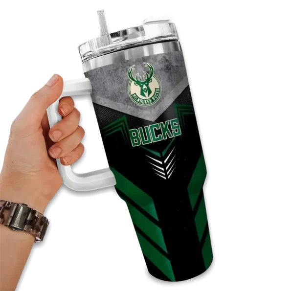 custom milwaukee bucks arrow armor green black curved tumbler fashion forward 1.webp