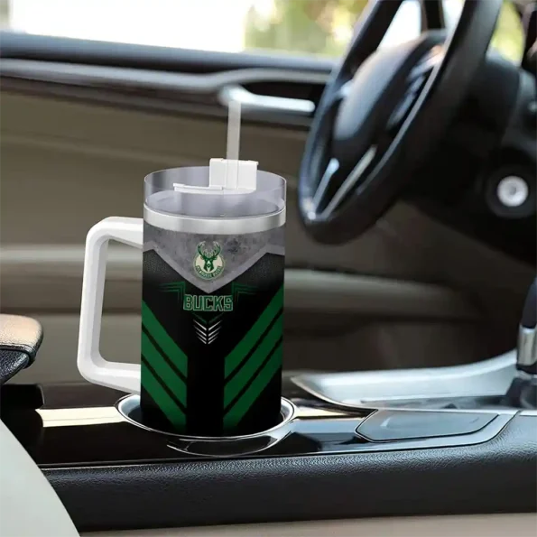 custom milwaukee bucks arrow armor green black curved tumbler trendy 1.webp