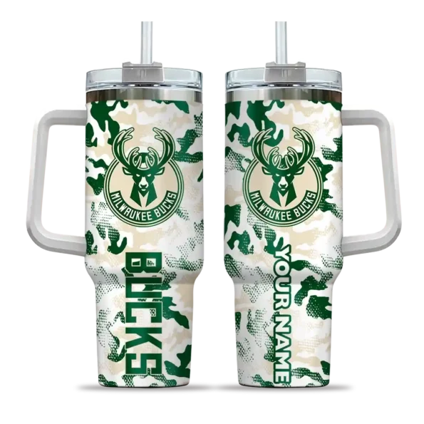 custom milwaukee bucks camo mashup green white curved tumbler best selling 1.webp