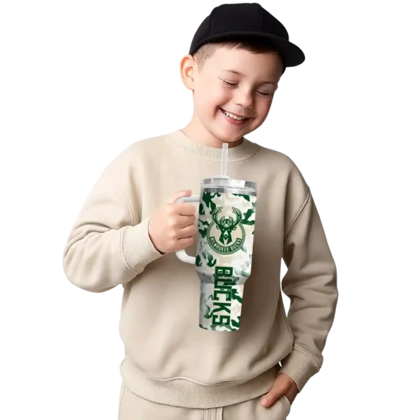 custom milwaukee bucks camo mashup green white curved tumbler latest model 1.webp