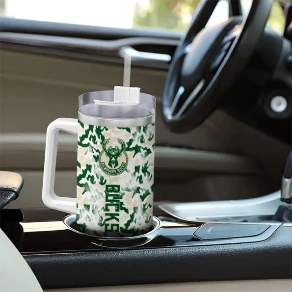 custom milwaukee bucks camo mashup green white curved tumbler trendy 1.webp