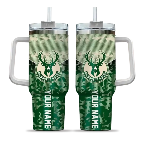 custom milwaukee bucks chevron stripe green curved tumbler best selling 1.webp