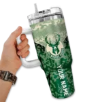 custom milwaukee bucks chevron stripe green curved tumbler best selling 1.webp