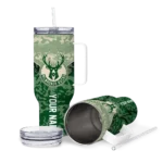 custom milwaukee bucks chevron stripe green curved tumbler best selling 1.webp