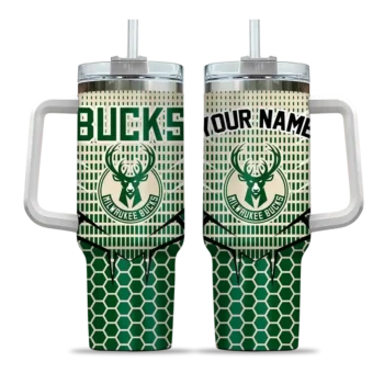 custom milwaukee bucks hex texture green curved tumbler best selling 1.webp