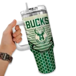 custom milwaukee bucks hex texture green curved tumbler best selling 1.webp