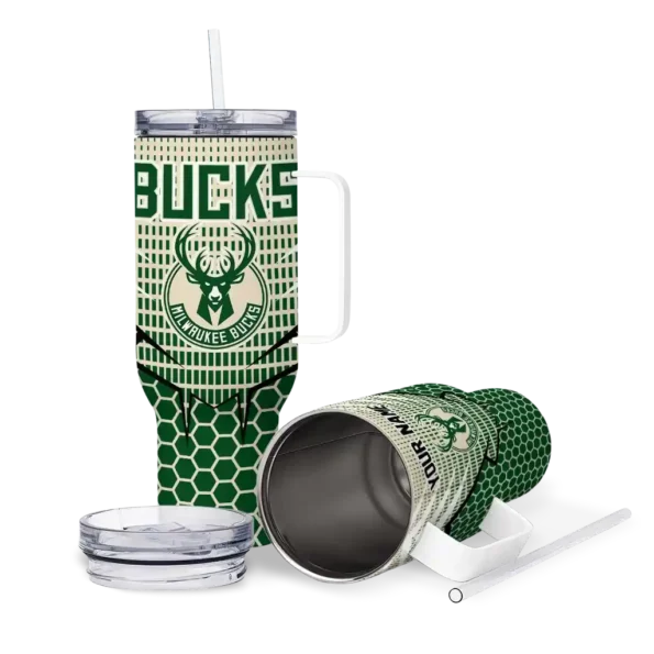 custom milwaukee bucks hex texture green curved tumbler high quality 1.webp
