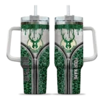 custom milwaukee bucks leopard zipper green curved tumbler best selling 1.webp