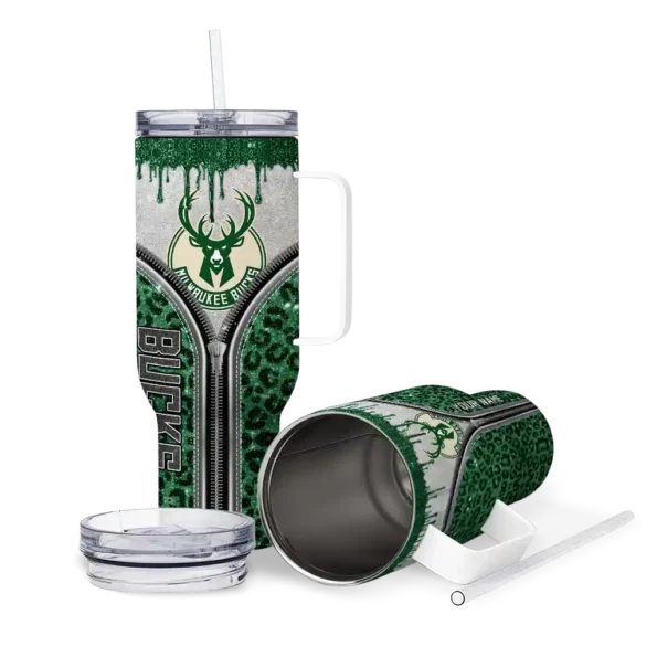 custom milwaukee bucks leopard zipper green curved tumbler high quality 1.webp