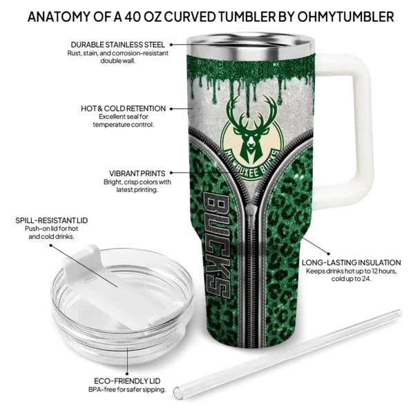 custom milwaukee bucks leopard zipper green curved tumbler new arrival 1.webp