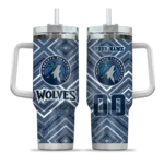 custom minnesota timberwolves bold diamonds midnight blue curved tumbler best selling 1.webp