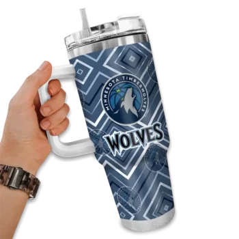 custom minnesota timberwolves bold diamonds midnight blue curved tumbler fashion forward 1.webp