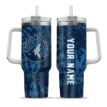 custom minnesota timberwolves burst swirl midnight blue curved tumbler best selling 1.webp