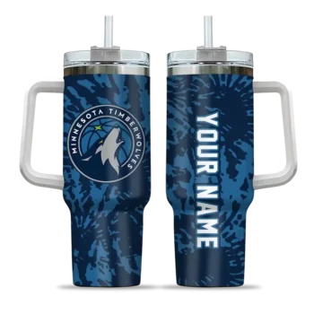 custom minnesota timberwolves burst swirl midnight blue curved tumbler best selling 1.webp