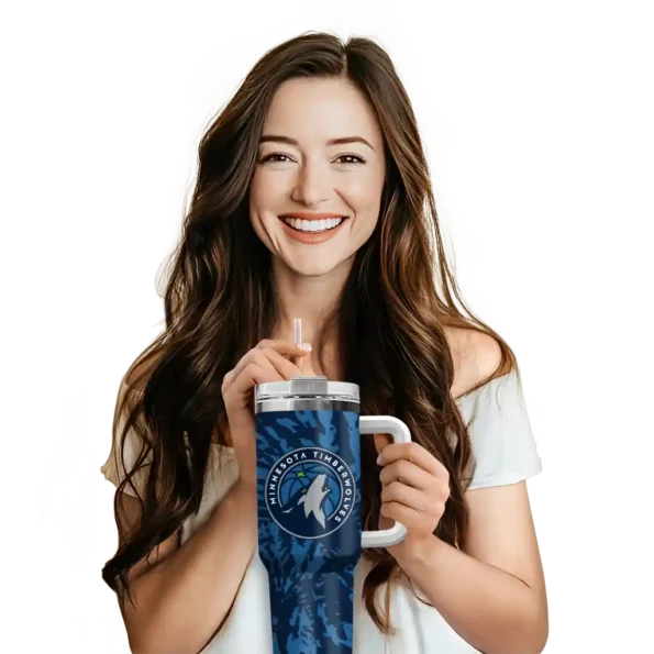 custom minnesota timberwolves burst swirl midnight blue curved tumbler premium grade 1.webp