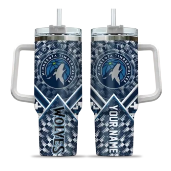 custom minnesota timberwolves chevron angle midnight blue curved tumbler best selling 1.webp