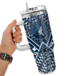 custom minnesota timberwolves chevron angle midnight blue curved tumbler best selling 1.webp