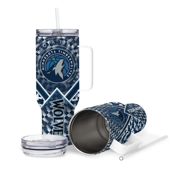 custom minnesota timberwolves chevron angle midnight blue curved tumbler high quality 1.webp