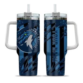 custom minnesota timberwolves claw cut midnight blue black curved tumbler best selling 1.webp