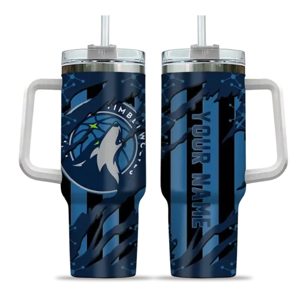 custom minnesota timberwolves claw cut midnight blue black curved tumbler best selling 1.webp
