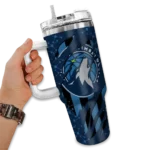 custom minnesota timberwolves claw cut midnight blue black curved tumbler best selling 1.webp