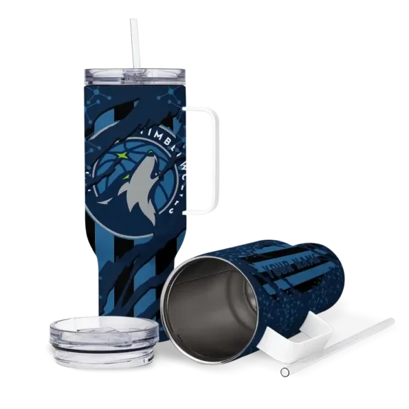 custom minnesota timberwolves claw cut midnight blue black curved tumbler high quality 1.webp