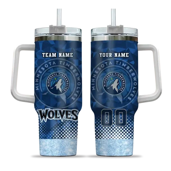 custom minnesota timberwolves geometric prism midnight blue curved tumbler best selling 1.webp