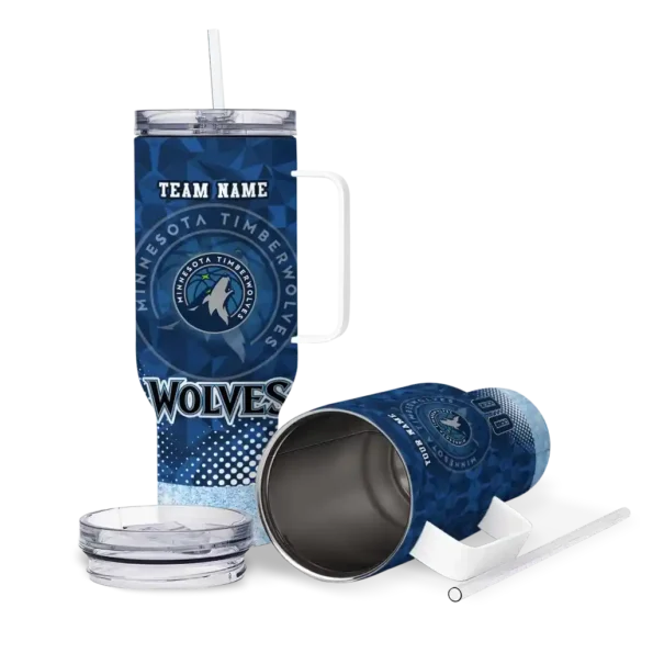 custom minnesota timberwolves geometric prism midnight blue curved tumbler high quality 1.webp