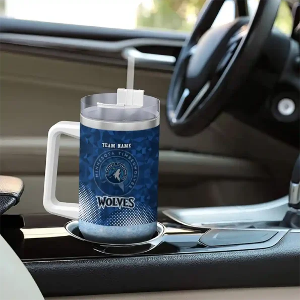 custom minnesota timberwolves geometric prism midnight blue curved tumbler trendy 1.webp