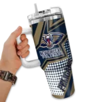 custom new orleans pelicans arrow burst navy curved tumbler best selling 1.webp