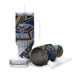 custom new orleans pelicans arrow burst navy curved tumbler best selling 1.webp