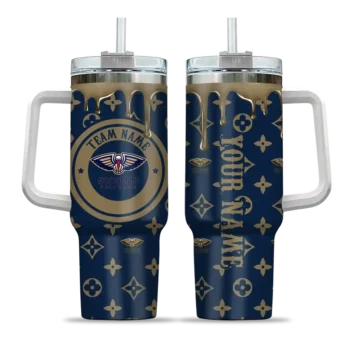 custom new orleans pelicans bullseye drips navy curved tumbler best selling 1.webp